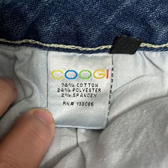 Coogi denim Y2K Capri embroidered pockets streetwear size 7/8 jeans - Picture 8 of 9